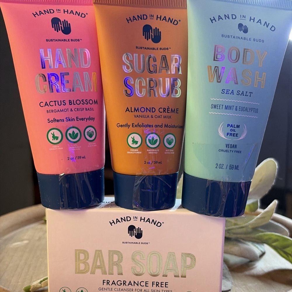 Bath & Body Set - Pink, Orange, Blue